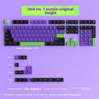 KUXM Unit-01 Inner Purple PBT Keycaps 126 Keys Full Set OEM Profile Mechanical Keyboard