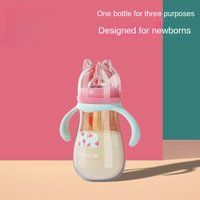330ml Baby Nipple Bottle Baby Straw Bottle Newborn Bottle PP Feeding Bottle Kids Boys Girls Anti-choking Bottles Silicone Nipple