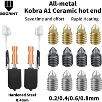 All Metal Hotend For Anycubic Kobra S1/S1Combo Hot End 24V 48W Rapid Heating Ceramic Heating Hardened steel nozzle For Kobra S1