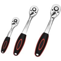 1/4 3/8 1/2 Inch Ratchet Wrench 24 Tooth Drive Ratchet Socket Wrench Tool Multifunction DIY Hand Tool Ratchet Handle Wrench