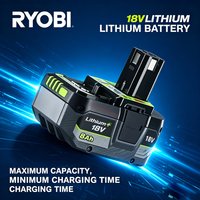 18V ONE+ 8.0Ah Li-ion Battery for RYOBI Power Tools High Capacity Li-ion 8Ah Replacement Battery for Lawn Mower Blower Chainsaw