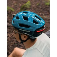 AliExpress ROCKBROS Bike Helmet Ultralight Type-C Charging Bicycle Light Helmet with Remote Control Sports Safety MTB Road Bike Cap
