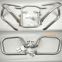 Front Engine / Rear Saddlebag Crash Guard Bars Protector for BMW R1200RT 2005 2006 2007 2008 2009 2010 2011 2012 2013 Silver