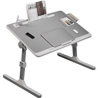 Height-adjustable Foldable Bed Desk, Minimalist Writing Table with Adjustable Height Stand