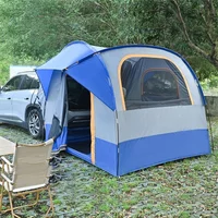 Camping Car Rear Tent SUV Outdoor Double Decker Roof Folding Rainproof Trunk Universal SUV MPU 3-4Persons Sunshade Waterproof