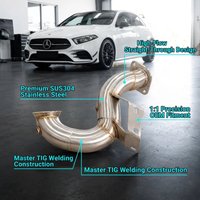 Sport Downpipe for Mercedes Benz A-Class W177 A180 A200 1.3T M282 Engine High Flow Exhaust Pipes SS304 Exhaust System