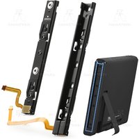 Console Slide Rail for Switch Premium Replacement Kit Console with Sensor Flex Cable Left/Right Metal Track Durable Repair Parts