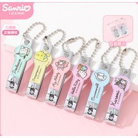 Sanrio Anime Hello Kitty Girls Nail Clipper Cute Cartoon Kuromi Manicure Toe Flat Bevel Children's Nail Scissors Accessory Toys