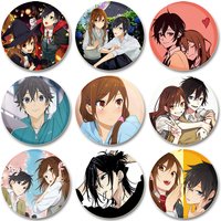 32/44/58mm Anime Horimiya Badges on Bag Accessories Cartoon Pins Izumi Hori Kyouko Brooches for Clothes Backpack Decor Gifts