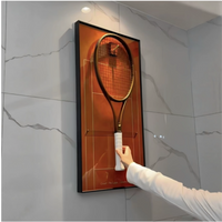 32 Inches Tennis Masters Open Framed Exhibition Painting With Tennis Racket Displayed On The Wall As A Frame