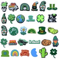 PVC green skull hat leaf shoe Charms Buckle combination for Wristbands clog accessories Decoration Bands gift unisex partyarty
