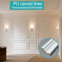 16 pieces of PU decorative lines for home decor, wall shaping, border strips, edge banding, imitation gypsum
