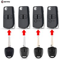 KEYYOU Right/left Blade 2/3 Buttons Modified Flip Folding Remote Key Shell For Mitsubishi New ASX GRANDIS Outlander LANCER-EX
