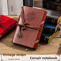 Vintage Pirate Anchors Retro PU Leather Spiral Notebook Diary Notepad Replaceable Stationery Traveler Journal Gift