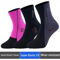 5mm/3mm/1.5mm Neoprene Diving Socks Anti Slip Beach Wetsuit Surfing Boots Water Socks Sand Proof Warm Blind Seam Diving Socks
