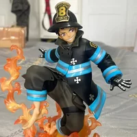 Anime Character Collectible Model - Fire Force Enen No Shouboutai Shinra Statue Figure Toy Decoration Small Gi Merchandise