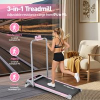 Tapis de Course Pliable 3 en 1 Y-RAIN Vitesse 1-12KM/H Inclinaison Réglable 6/9/12% 2.5HP LED Télécommande Usage Domestique et Bureau