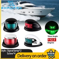 2Pcs LED Navigation Light Signal Warning Lamp Boat Bow Ligh Marine Boat Navigation Lamp for Power Boat and Skiff Yacht
