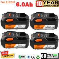 Für AEG 18V Akku 6,0AH Lithium-Ionen-Akku für RIDGID R840087 R840085 L1815R L1850R L1830R R840083 Serie Kabelloses Elektrowerkzeug