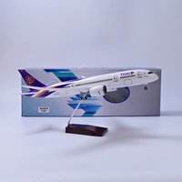 43cm Airplane Model Toys Thai Airways B787 Resin Aircraft Model with Light Wheels Toys Boys Kids Collection Display Gifts Fan