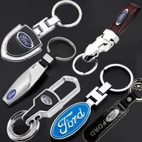 Car Logo Keychains for Ford Escape Fiesta Transit Ranger Focus Mondeo Kuga Edge Fusion Explorer Raptor Roush Keyring Key Chain