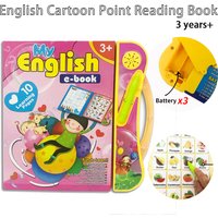 New English Cartoon Point Reading Book Children Early Education Finger Touch Learning Language Multifunctional E-book Toy Gift