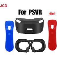 JCD 4 In1For PSVR Glass Protective Silicone Skin Case For PS VR Move Motion Controller Headset Cover