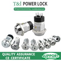 5/10/20sets 12/16/19mm Metal 2pin 4pin Electronic Lock Key Switch 102 135 1203 2801 Power Switch 0.5A250VAC 4A125VAC 2A250VAC