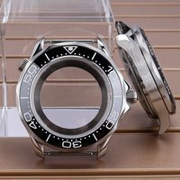 NH35 NH36 Case 41mm Silver Black Gold Watch Case for Mod Seamaster 300 NH35 NH36 NH38 NH70 Movement 31mm Dial Sapphire Seahorse