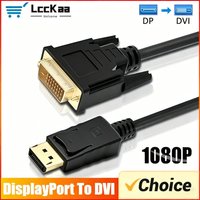 DP To DVI Cable 1.8m DisplayPort To DVI Adapter Converter Male To Male Gold-Plated Cord Cable for Laptop HDTV Projector Monitor