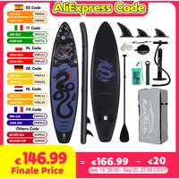 FunWater 11'6" Blau Rot Sup Board Aufblasbares Surfbrett Stand Up Paddle Board Aufblasbares Sup PaddleBoard mit Zubehör