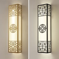 Chinese Style Bedroom Wall Lamp Strip Shaped Zen Background Wall Bedside Lamp Living Room Hallway stairs Hotel Engineering Lamp