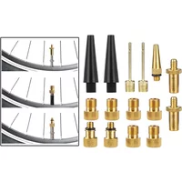 AliExpress NONE 15/24/25/32pcs Copper Bicycle Valve Adapter Set SV/AV/DV Pump Adapters for MTB Road Bike Inflator Pump Accessory Kit