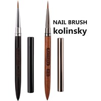 1Pc Sandalwood Handle Kolinsky Nail Liner Brush Nail Painting Pen Acrylic UV Gel Brushes Crystal Manicure Tool Nail Brush