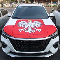 Coat of Arms of Poland Flag Car Engine Hood Cover National Flag For Decoration