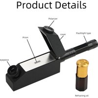 1.30 ~ 1.81RI Gem Refractometer Ruby Jade Diamond Jewelry Refracto Meter Professional Appraisal Tools with Refracting Oil Light