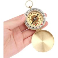 Pure Copper Flip Cover Compass Luminous Waterproof 360 Degree Rotation Pocket Navigation Tool Survival Gear for Adventure