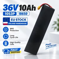 36V 10Ah 10S3P 10000mAh 500W Akku für KUGOO S1 S2 S3, Elektroroller und -scooter, wiederaufladbares Li-Ion-Paket 18650 mit integrierter BMS-Schutzschaltung, hohe Kapazität, kompatibler Ersatz,