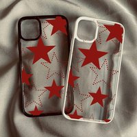 Fashion Five-pointed Star Clear Phone Case For iPhone 17 16 15 14 Pro Max 17 Air 16E 13 12 11 Pro Mini Anti-drop Hard Cover