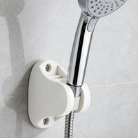 Bathroom Handheld Shower Stand ABS Adjustable Drilling Wall Mount Bracket White Shower Holder Shower Accessories Bathroom Tools