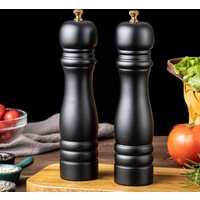 1PC/2PCS/3PCS/Black PU Lacquered Pepper Grinder Rose Sea Salt Grinder Black Pepper Grinder Seasoning Bottle Base
