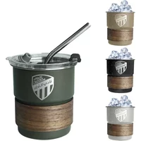 304 Stainless Steel Beer Mug Kingdom of Saudi Arabia Logo 300ml Coffee Mug with Cover Lid Straw For Outdoor Camping