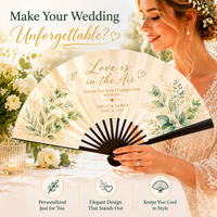 Custom Wedding Hand Fan Personalized Folding Fan Bridal Shower Decorations Guest Gift Favor