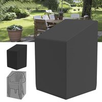 Stacked Patio Chair Dust Cover Outdoor Garden Patio Furniture Protector Cover Waterproof Dustproof Rain Cover Chair Organizer