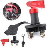 300A 12V Red Key Cut Off Kill Battery Switch Main Vehicle Modified Isolator Disconnector Car Power Switch For Auto Truck Boat