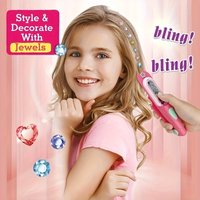 Girls Jewel Hair Decorator Set,Kids Hair Gem Stamper Kit