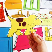 "Where's Spot"Felt teaching aids, picture books story performances props, classroom interactions, aprons dramas,Early Education
