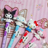 Sanrio Hellokitty KT Cat Melody Kuromi Yugui Dog Doll Arm Mobile Ballpoint Pen Cartoon Pen Gifts Christmas School Students
