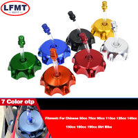 CNC Aluminum Gas Fuel Tank Cap Cover For Kayo Bse Chinese CRF TTR KLX 110 50 70 90 125 140 150 160 190CC Dirt Pit Bike ATV Parts