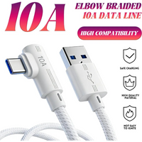 240W Super Flash Charging Data Cable USB To Type C 90° Elbow Data Cable 1M/1.5M/2M/3M Fast Charging for Samsung Huawei Laptop